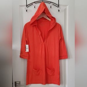 New York & Company orange hoodie dress size XS, new w/tag